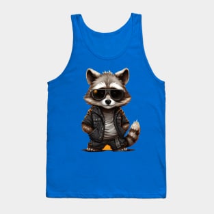 cool raccoon rapper Tank Top